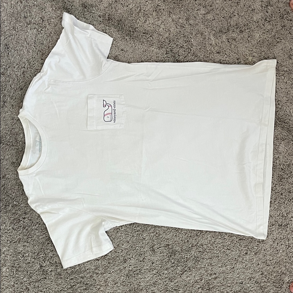 Vineyard Vines Classic White Tee with Whale Logo